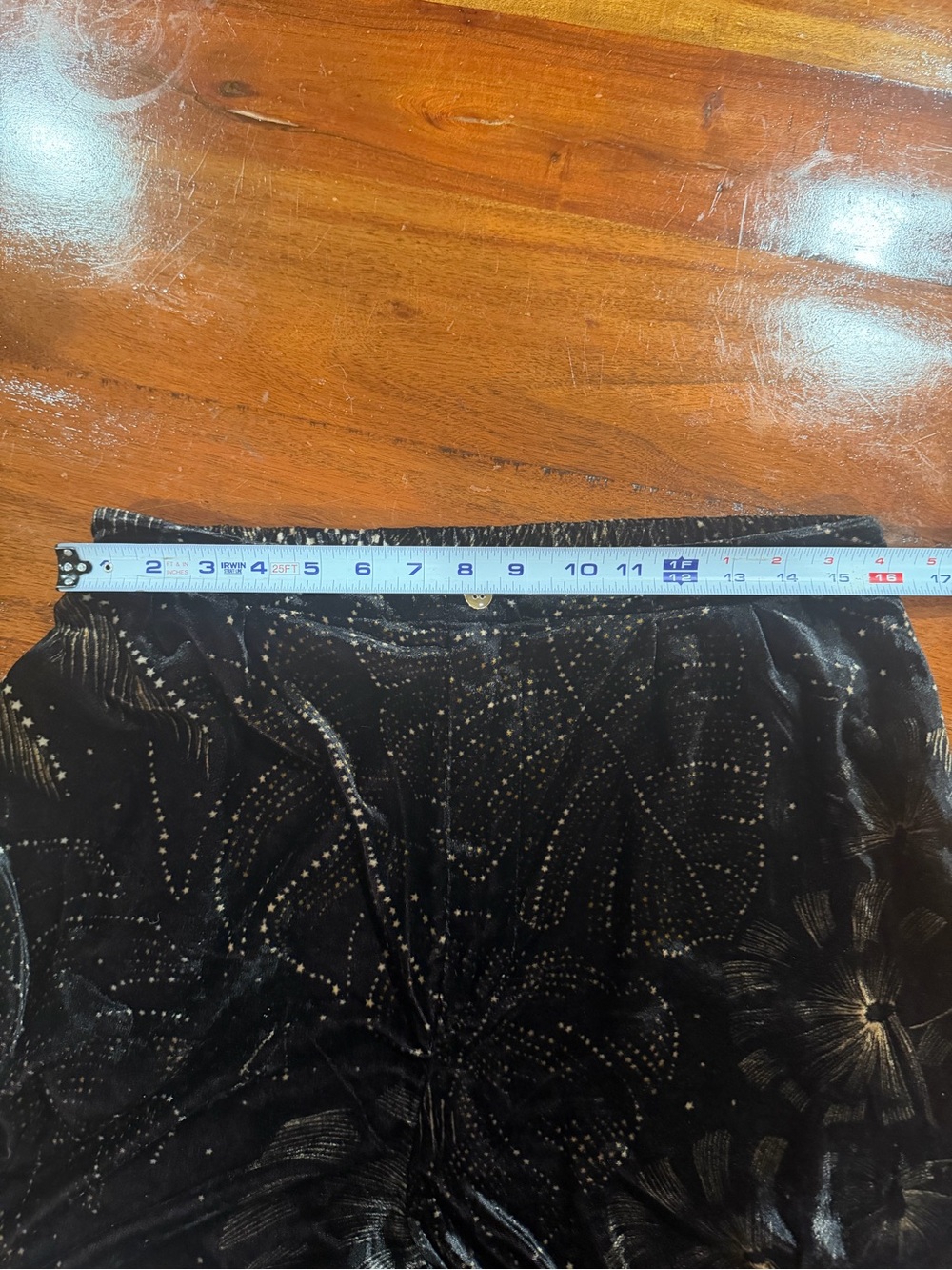 FARM Rio Anthropologie Black Wide-Leg Velvet Palazzo Pants - Picture 10 of 11